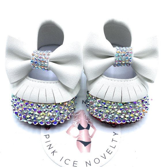 BABY GIRL BLING RED BOTTOMS SHOES 0-3 MOS. - Picture 1 of 4
